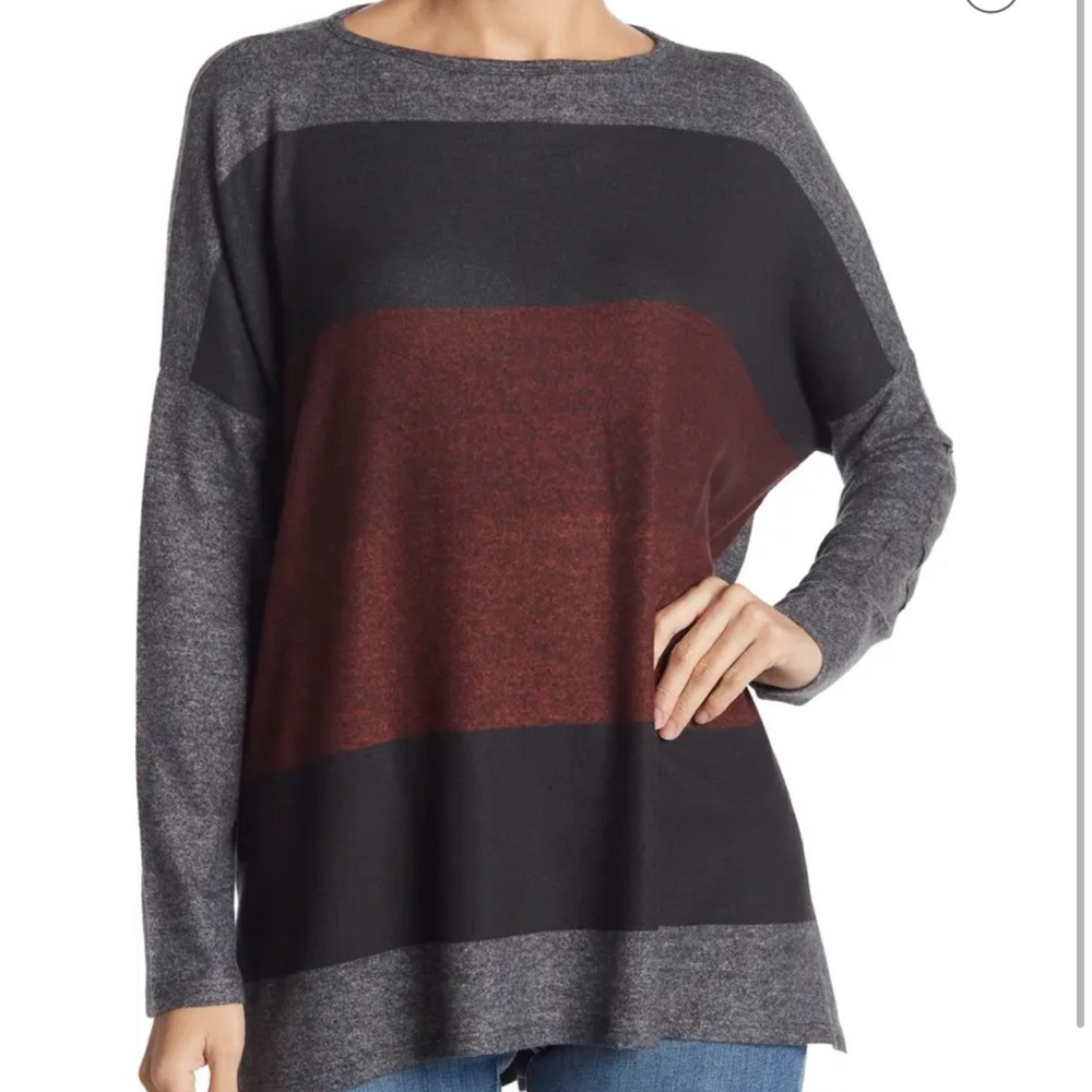 GO COUTURE Colorblock Top in Pale Rosette - NWT